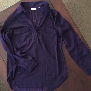 NY & Co Silky Plum Blouse